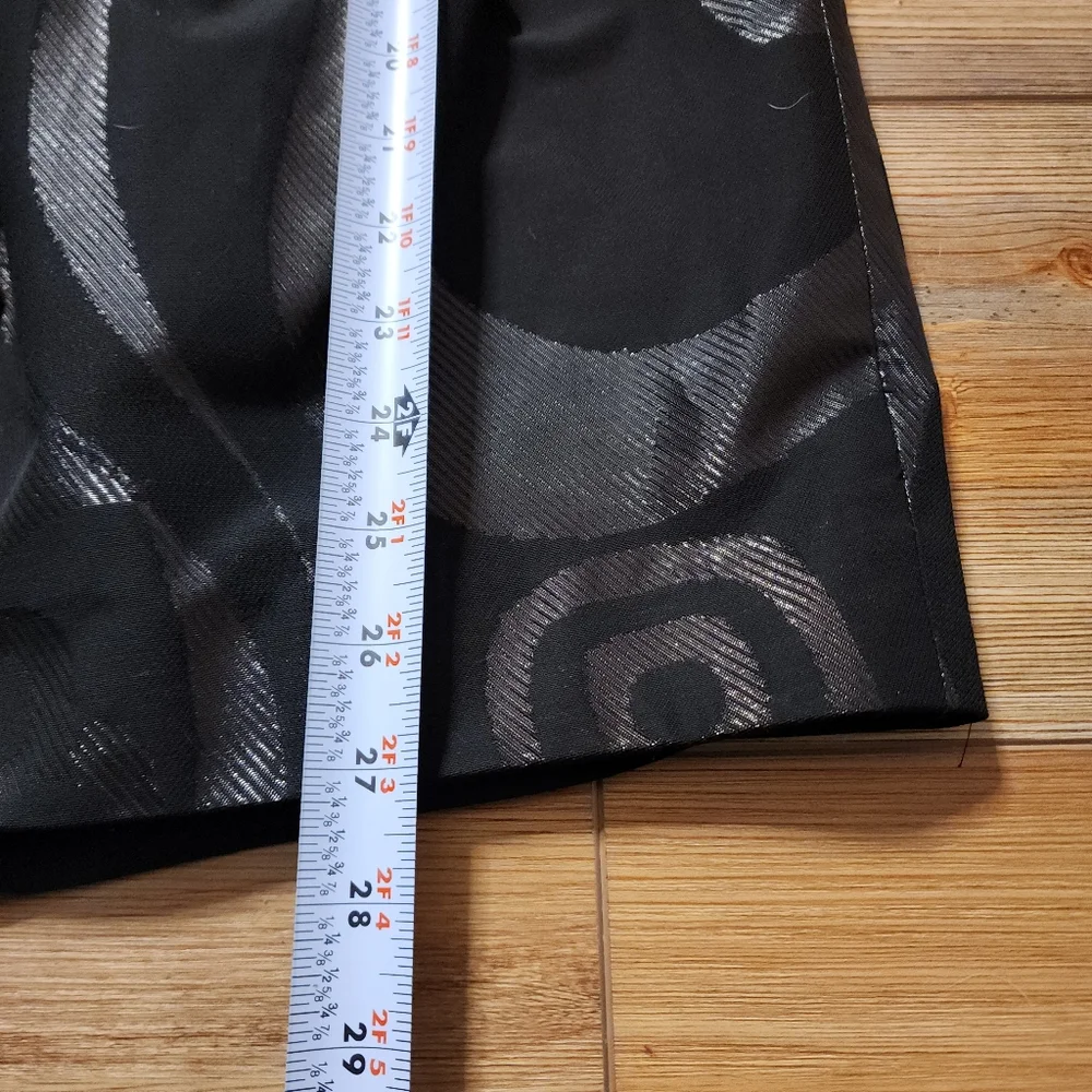 Y2K TIBI Dress Womens 2 Black Jacquard Strapless